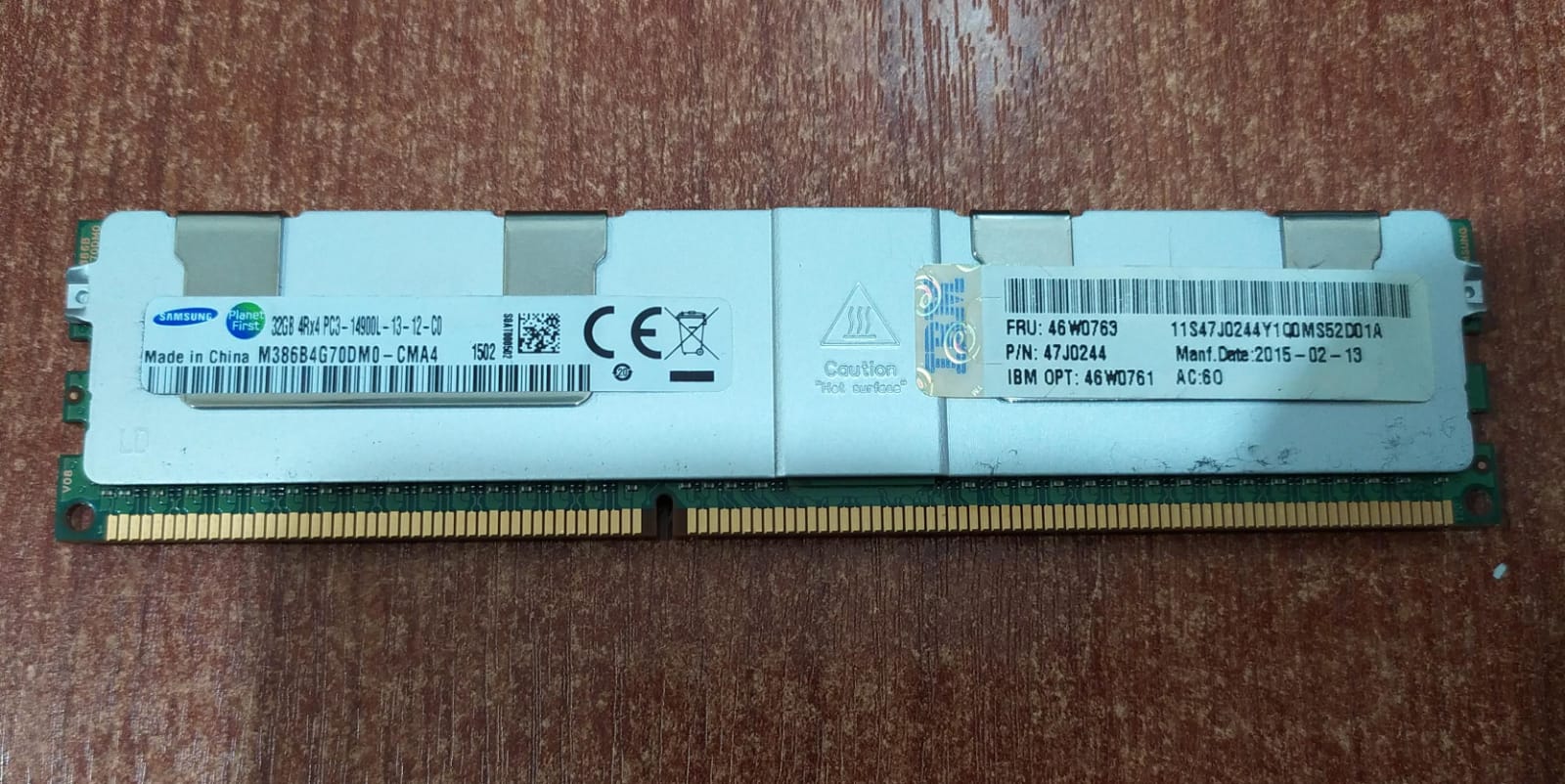 MEMORIA RAM SERVIDOR SAMSUNG M386B4G70DM0‑CMA4 32GB LRDIMM DDR3‑1866 ECC 4RX4