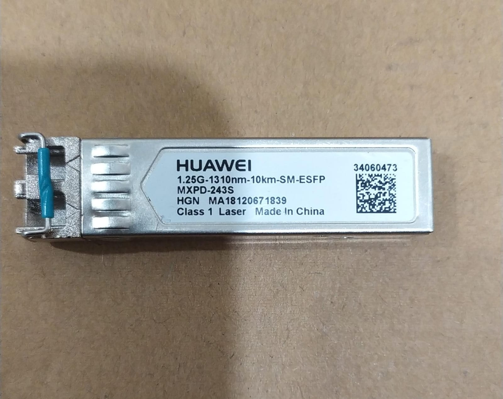 Módulo SFP 1.25G Huawei MXPD‑243S 1310 nm 10 km (compatible) LC