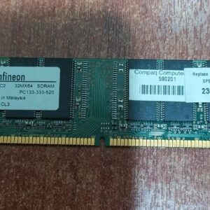 Memoria RAM Infineon HYS64V32300GU‑7.5‑C2 256 MB PC133 SDRAM DIMM 168‑pin (Seminueva)