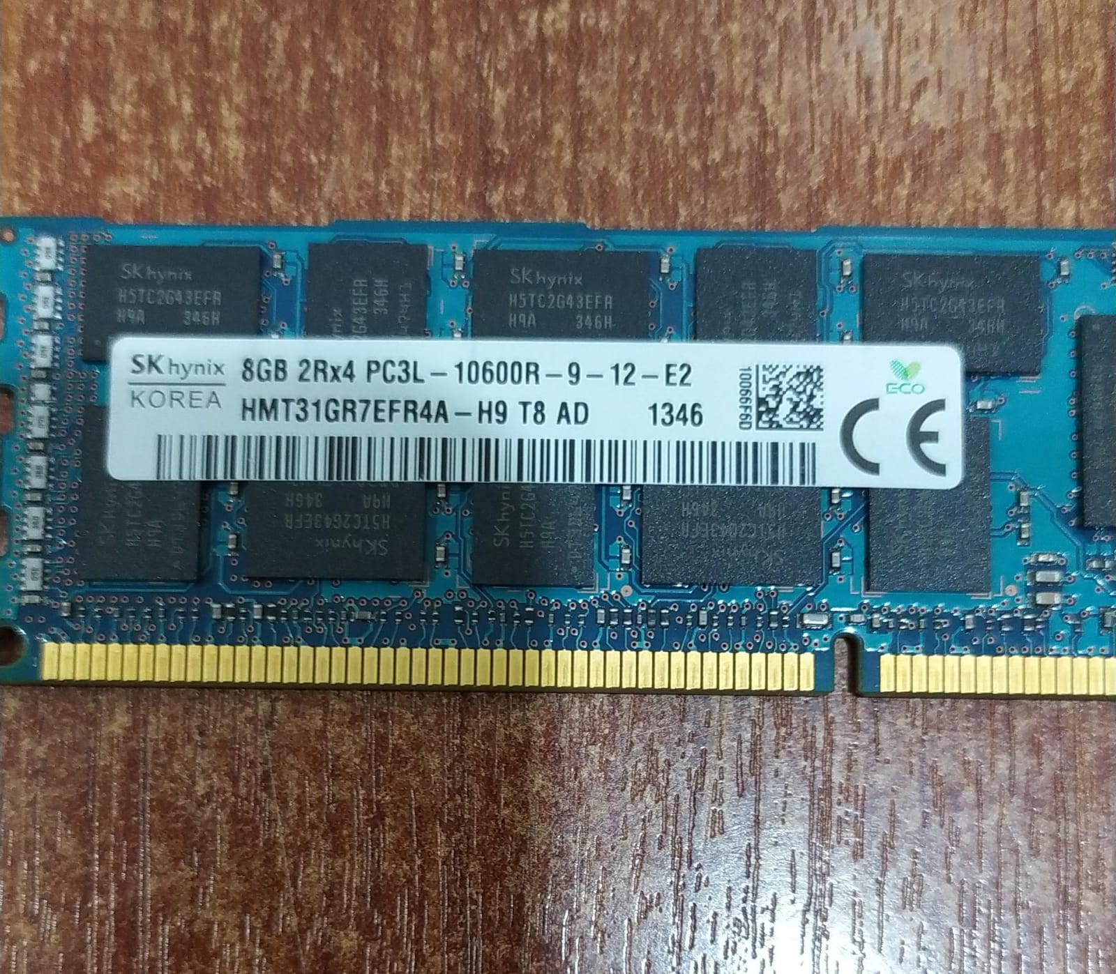 Memoria RAM SK hynix HMT31GR7EFR4A‑H9 8GB PC3L‑10600R ECC Registered DDR3‑1333 (para servidores) - Image 2