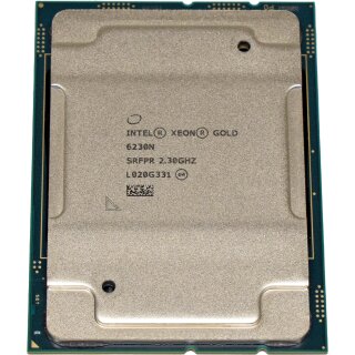 Procesador Intel Xeon Gold | 6230N | 20 núcleos | 27,5 MB Cache | 2,30 GHz | 125 W | SRFPR