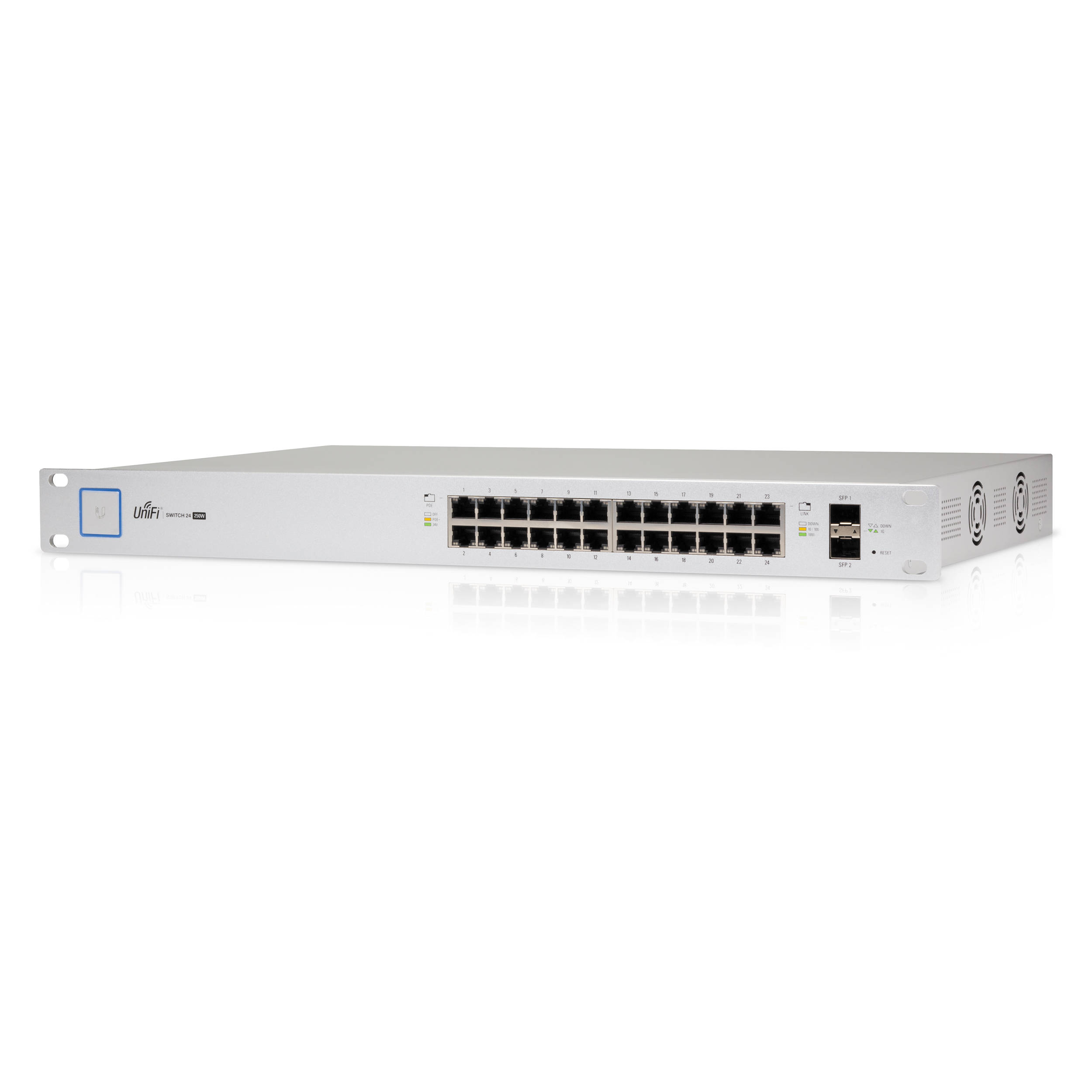 Switch Administrable Ubiquiti UniFi US-24-250W 24 Puertos PoE+ 250W Rack 1U