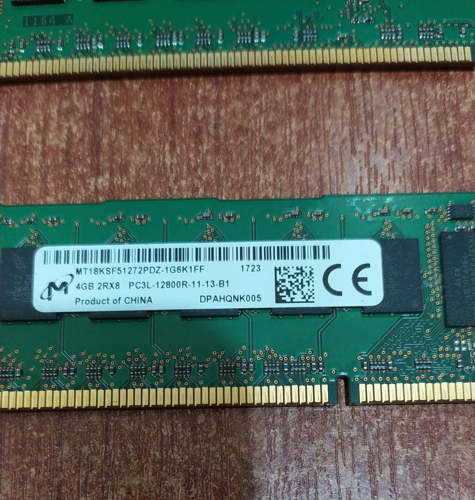 1 Memoria RAM Micron MT18KSF51272PDZ‑1G6K1FF 4 GB 2Rx8 PC3L‑12800R (DDR3‑1600 RDIMM ECC) - Image 3