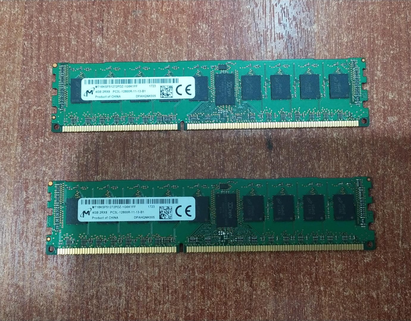 1 Memoria RAM Micron MT18KSF51272PDZ‑1G6K1FF 4 GB 2Rx8 PC3L‑12800R (DDR3‑1600 RDIMM ECC)