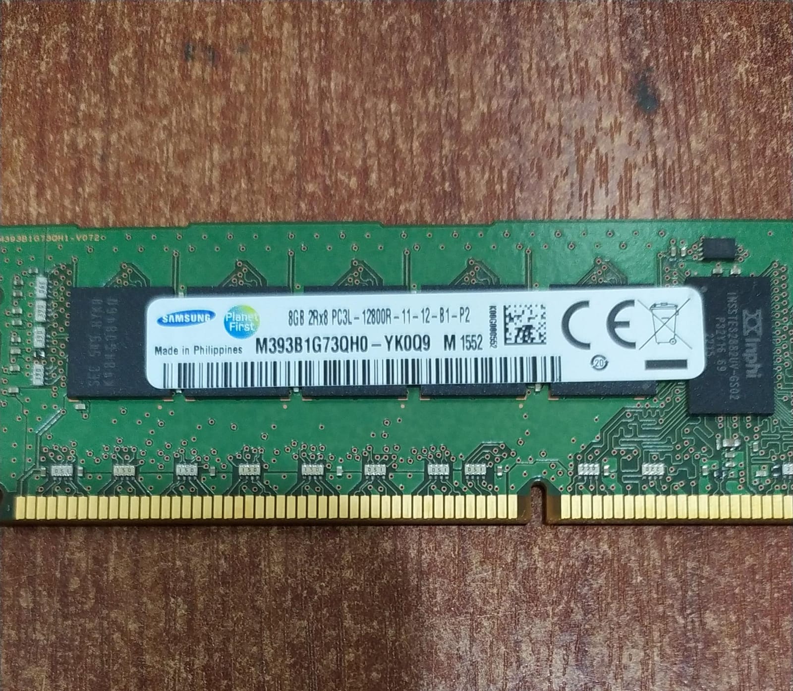 1 Memoria RAM Samsung M393B1G73QH0‑YK0Q 8 GB ECC RDIMM DDR3L‑1600 (2Rx8) para servidores - Image 3
