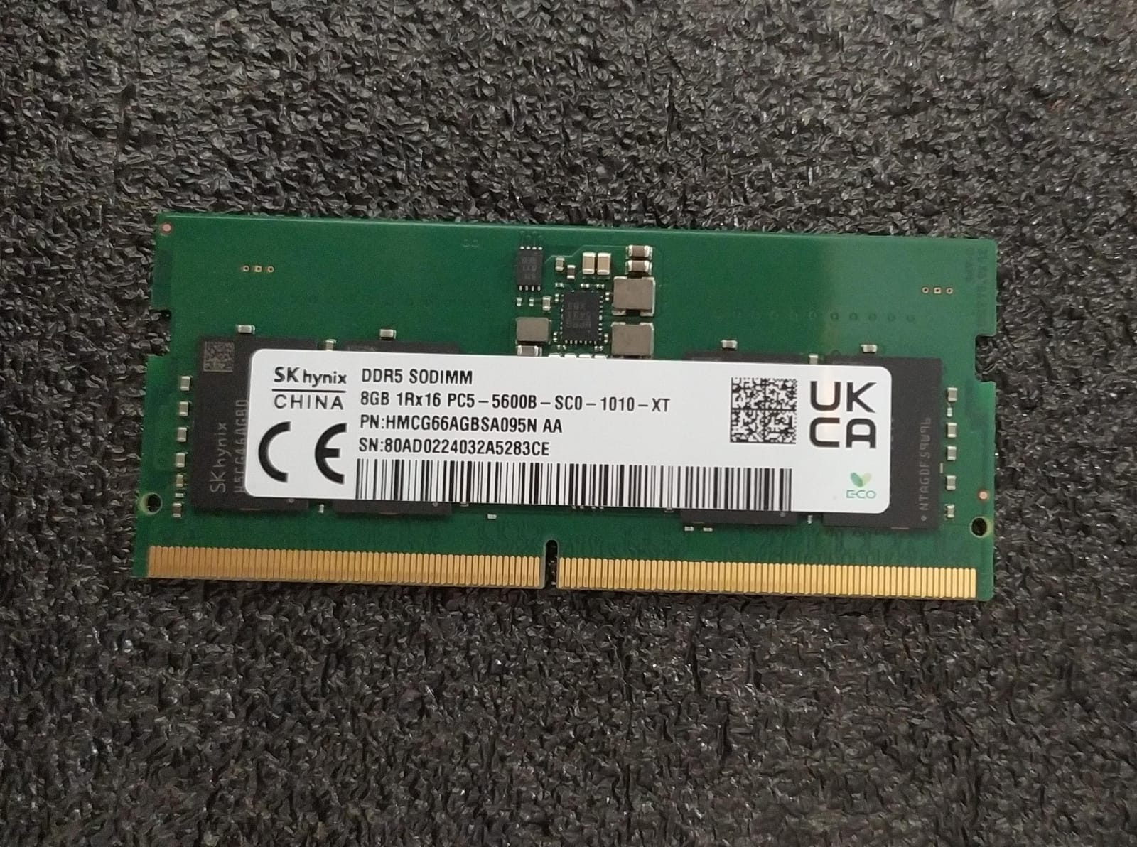 Módulo RAM SK Hynix DDR5 8 GB 5600 MHz SO‑DIMM (1Rx16) – Compatible laptops DDR5