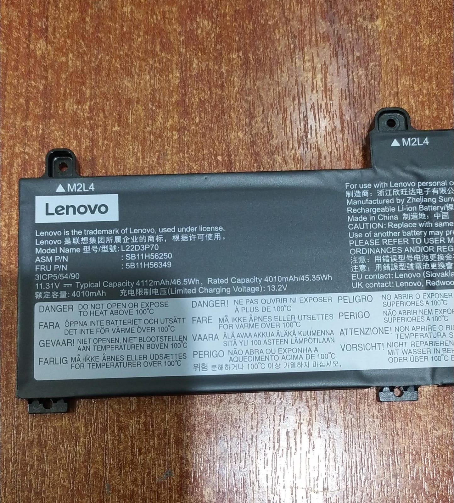 Batería para Laptop Lenovo L22D3P70 46.5Wh 11.31V 3 Celdas (Compatible con ThinkPad L14/L15 Gen 4) - Image 2