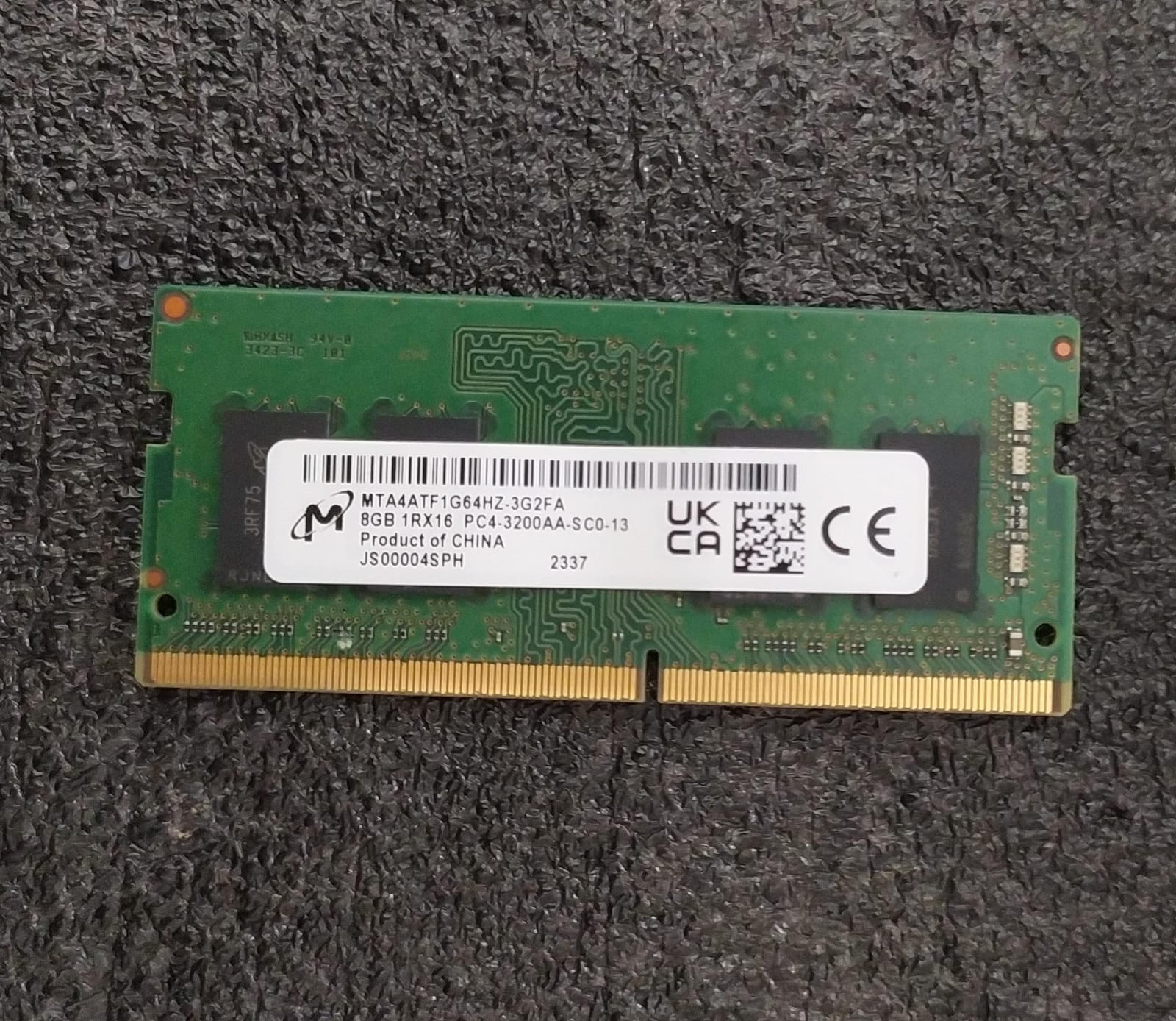 Memoria RAM Micron MTA4ATF1G64HZ‑3G2FA 8 GB DDR4‑3200 (1Rx16) – Módulo SO‑DIMM