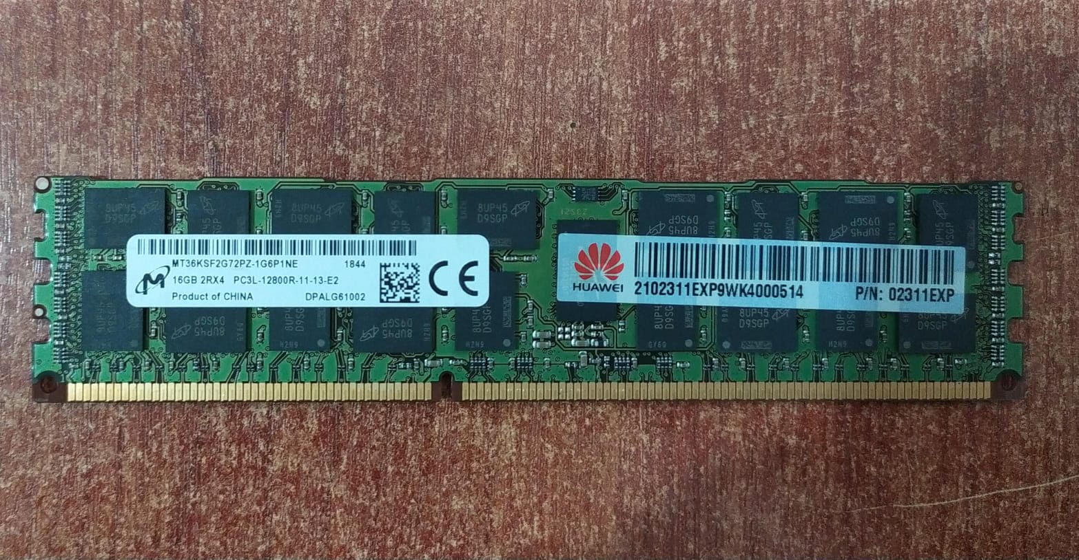 Memoria RAM Micron MT36KKSF2G72PZ 16GB DDR3 2RX4 PC3L-12800R (Servidores Huawei y Estaciones ECC)