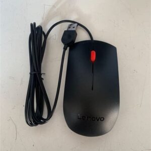 Mouse Lenovo SM‑8823 USB Óptico 1000 DPI Cable Negro Rueda Roja