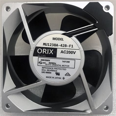 Ventilador Axial ORIX MU1238A‑42B‑F1 AC 200V 120mm (Compatible Equipos Industriales y UPS)