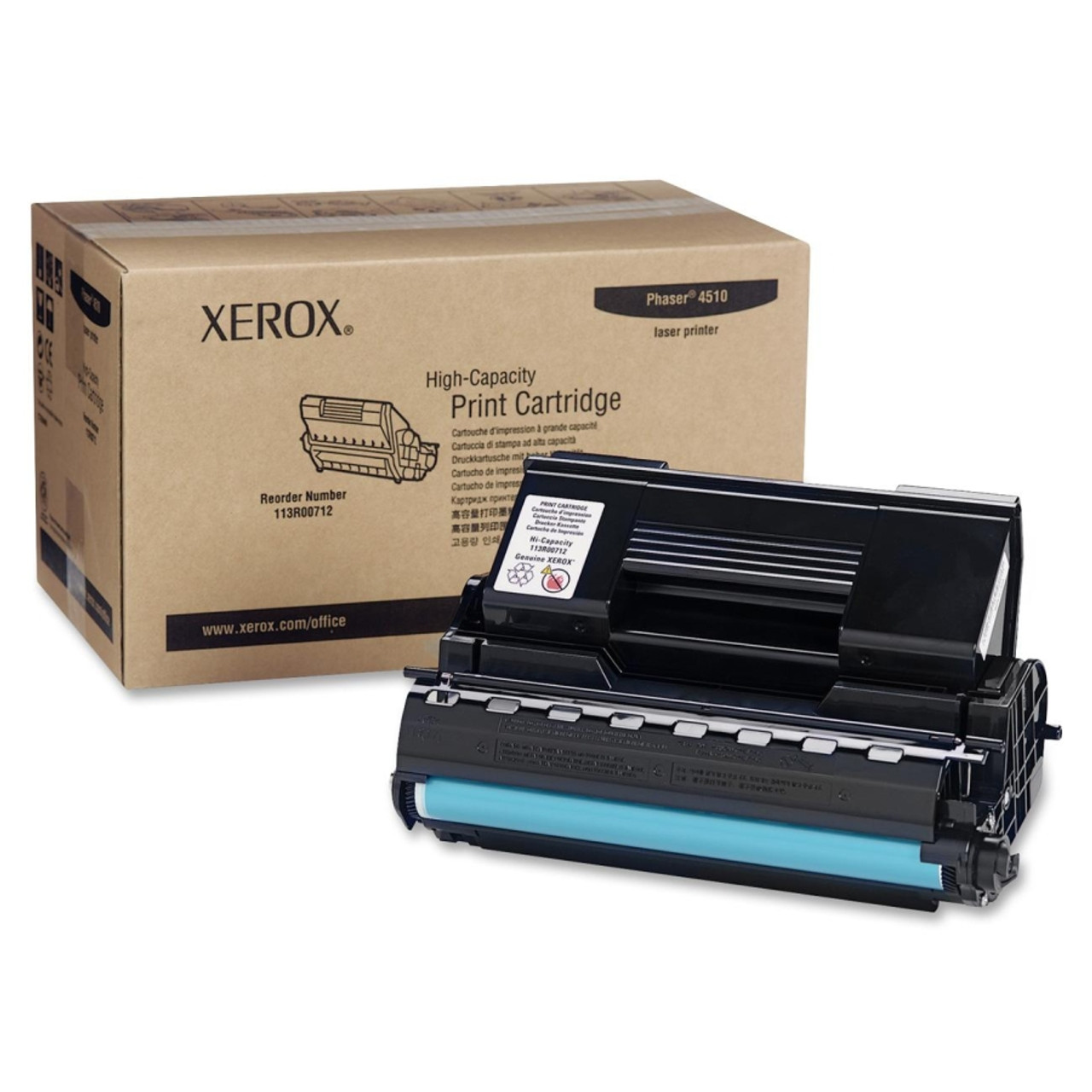 Cartucho Toner XEROX 113R00712 Black High‑Yield para Phaser 4510 (19 000 páginas)