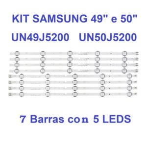 Kit Tiras LED Backlight Samsung UN49J5200AH 7 PCS S_5J52_FCOM_5_ P/ UN49J5200-UN49J5290