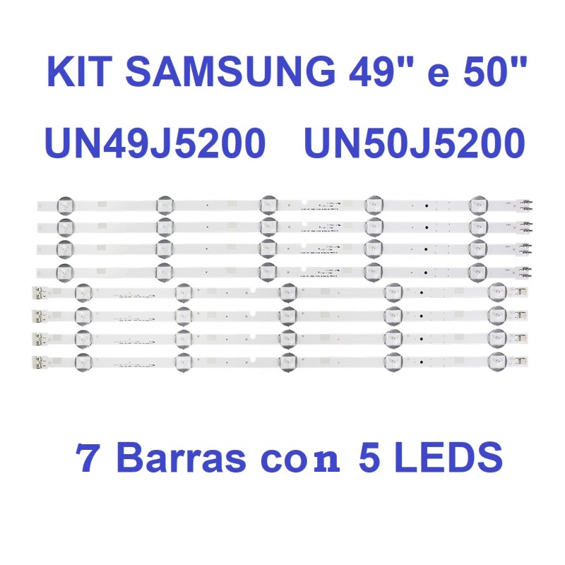 Kit Tiras LED Backlight Samsung UN49J5200AH 7 PCS S_5J52_FCOM_5_ P/ UN49J5200-UN49J5290