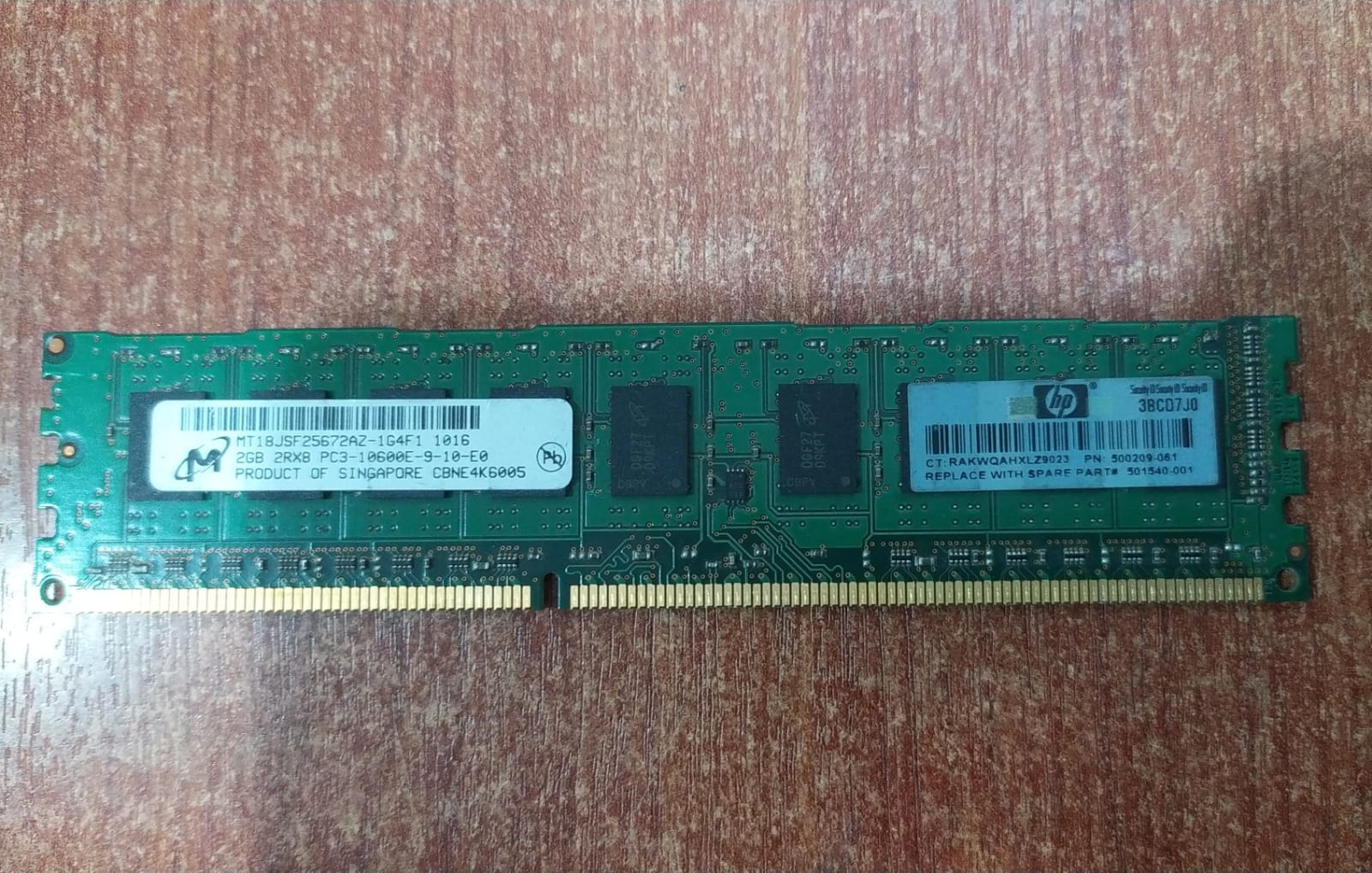 Memoria RAM Micron MT18JSF25672AZ‑1G4F1 2 GB DDR3‑1333 ECC UDIMM