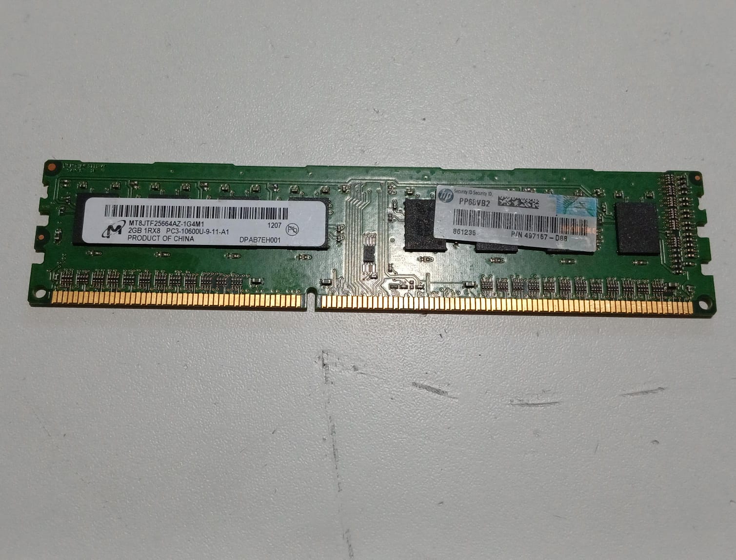 Memoria RAM Micron MT8JTF25664AZ‑1G4M1 2 GB DDR3‑1333 MHz PC3‑10600U 1Rx8