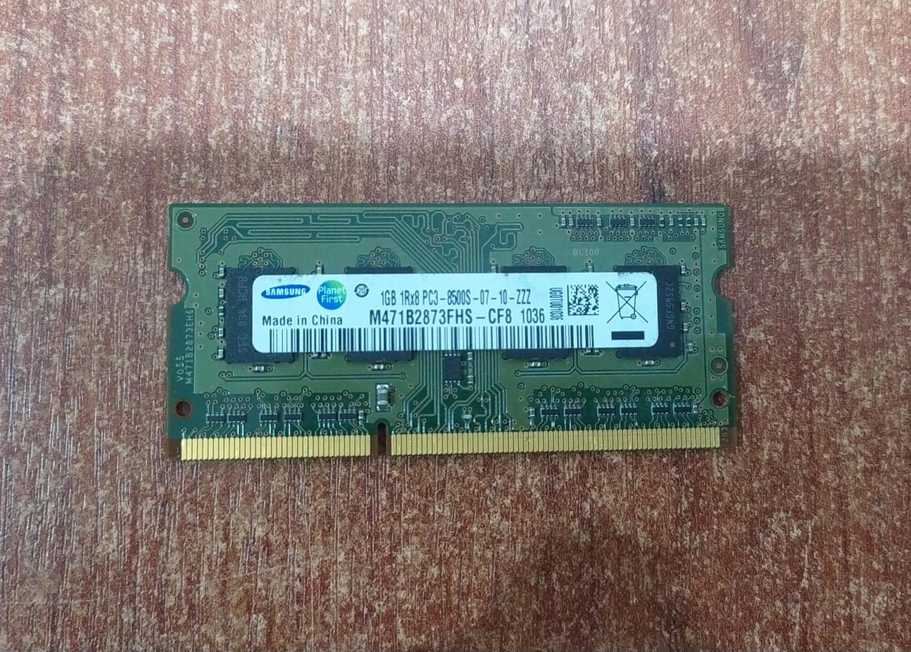 Memoria RAM Samsung M471B2873FHS‑CF8 1 GB DDR3‑1066 (PC3‑8500S)
