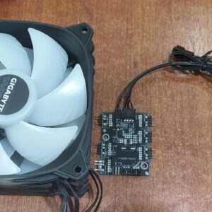 Kit 4 Ventiladores GIGABYTE 120mm RGB + Controladora GYPCB-18022B-2 – Serie Gaming – Para PC