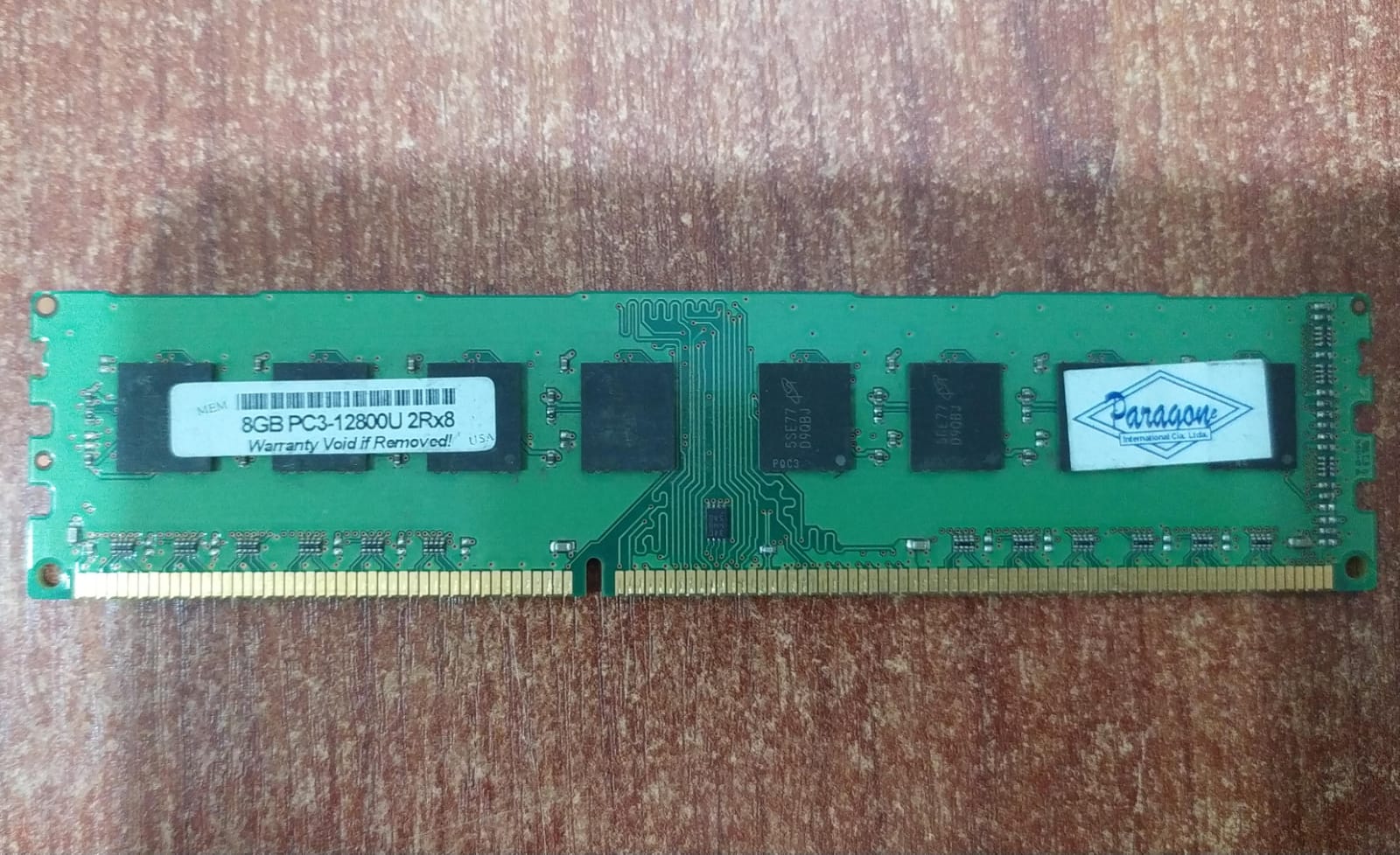 Memoria RAM 8 GB Paragone PC3‑12800U DDR3‑1600 2Rx8 – Seminueva
