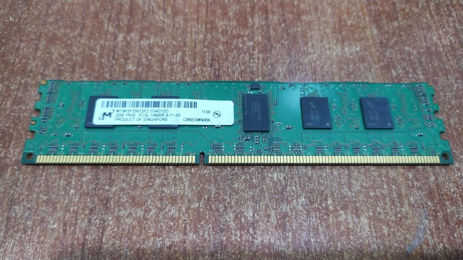 Memoria RAM Micron MT9KSF25672PZ‑1G4D1DD 2 GB ECC Registered PC3L‑10600R