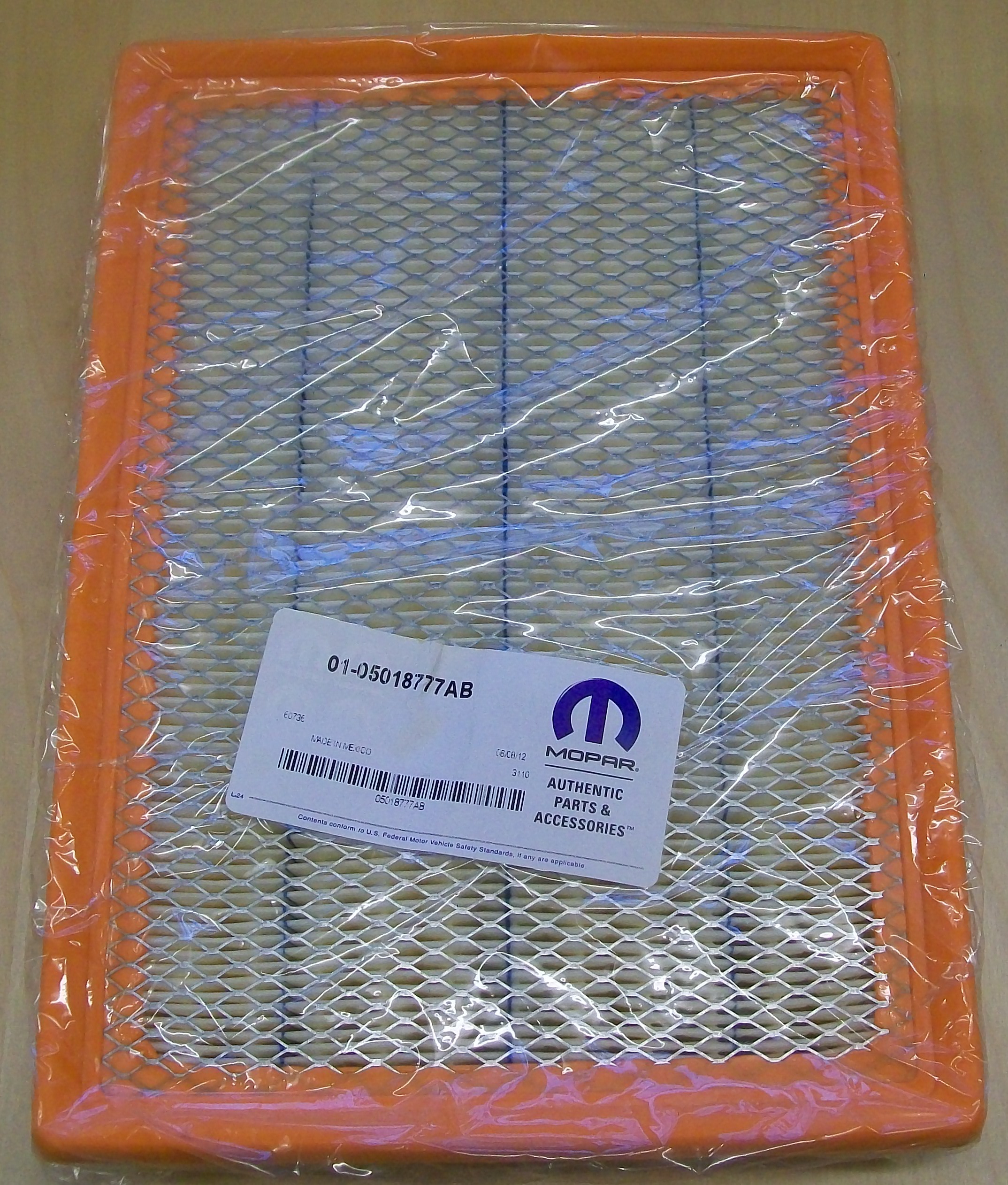 Filtro de Aire Mopar 01-05018777AB Original Jeep Grand Cherokee / Commander