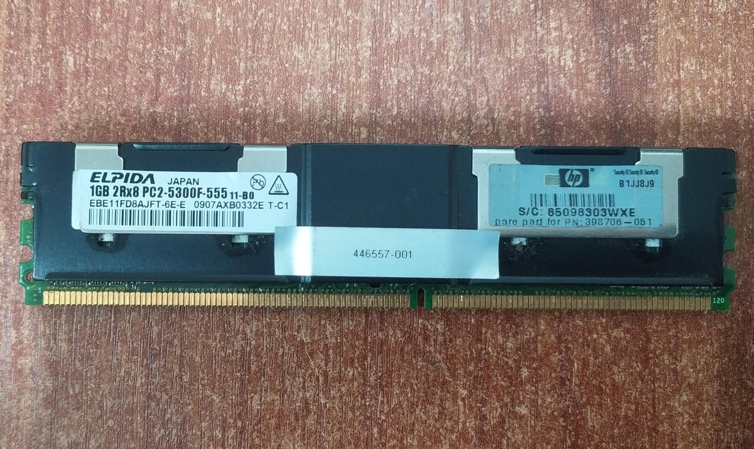 Memoria RAM Elpida 1 GB DDR2‑667 PC2‑5300F FB‑DIMM ECC 2Rx8 – Compatible Servidores