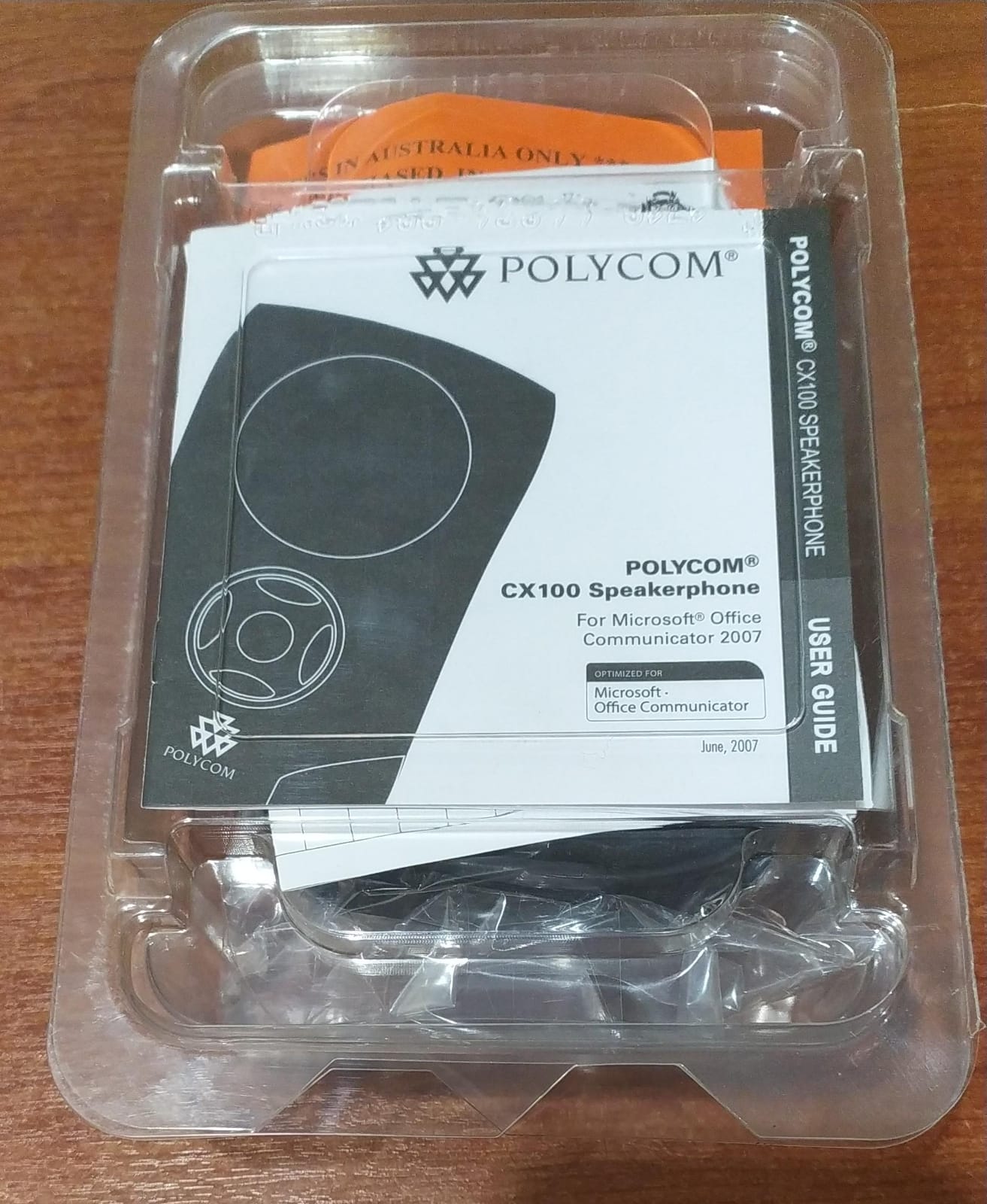 Speakerphone USB Polycom CX100 con estuche y manual (para Office Communicator, Skype y Lync) - Image 3