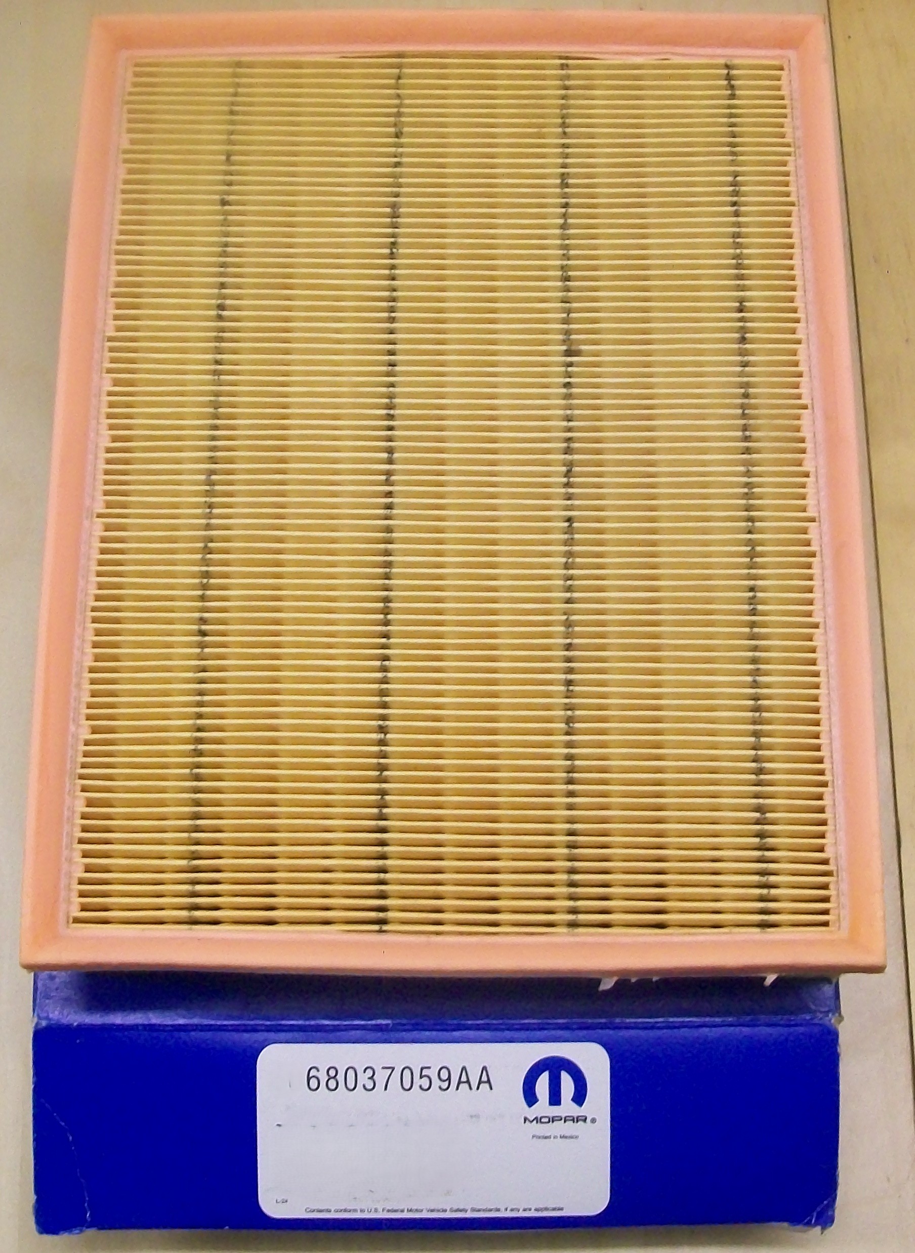 FILTRO DE AIRE MOPAR 68037059AA OEM SELLADO PARA JEEP LIBERTY KK 2008-2012 / DODGE NITRO 2007-2011 - Image 2