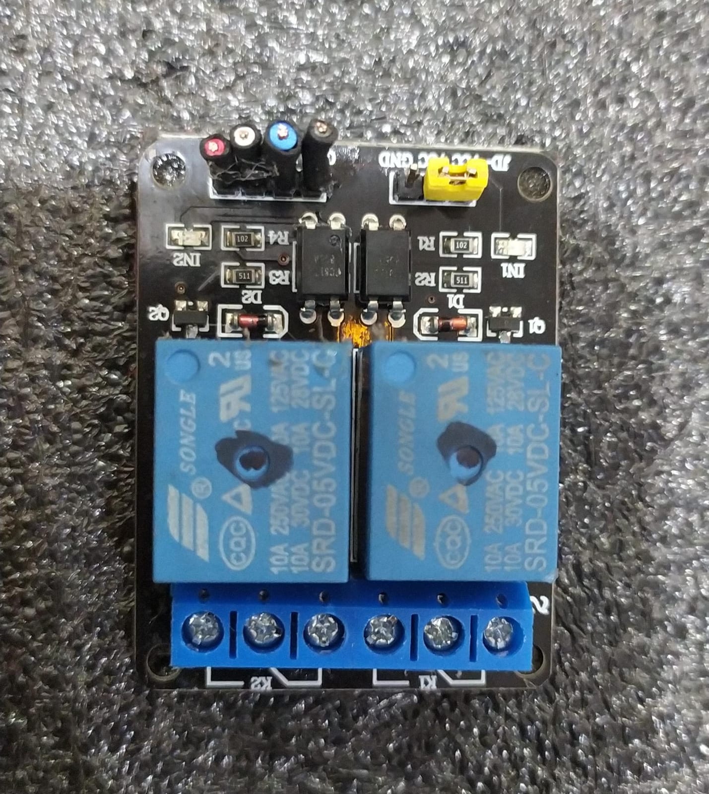 Módulo Relé 2 Canales SRD‑05VDC‑SL‑C – Control Arduino, ESP32, Raspberry Pi