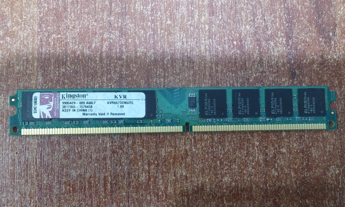 Memoria RAM Kingston KVR667D2N5/2G DDR2 2 GB 667 MHz – Seminueva