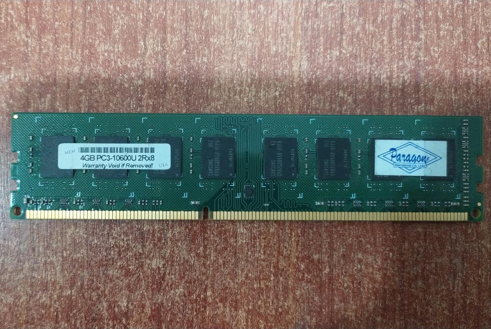 MEMORIA RAM Paragone 4 GB PC3‑10600U 1333 MHz 2Rx8 – Seminueva