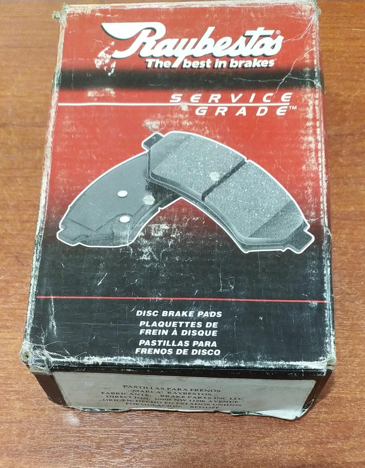 Kit de Pastillas de Freno Raybestos BPI312FF Service Grade para Renault Duster 1.6 - Image 2