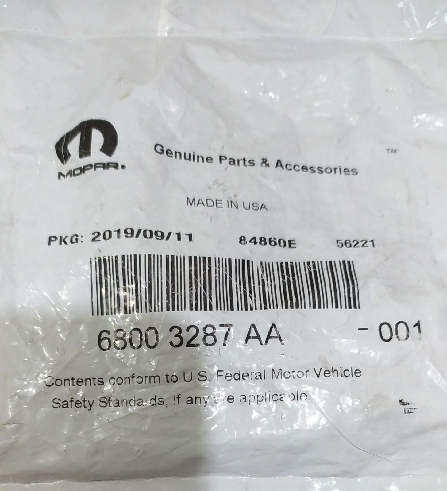 Tornillo (stud) de rueda trasera genuino MOPAR, P/N 68003287AA. - Image 3