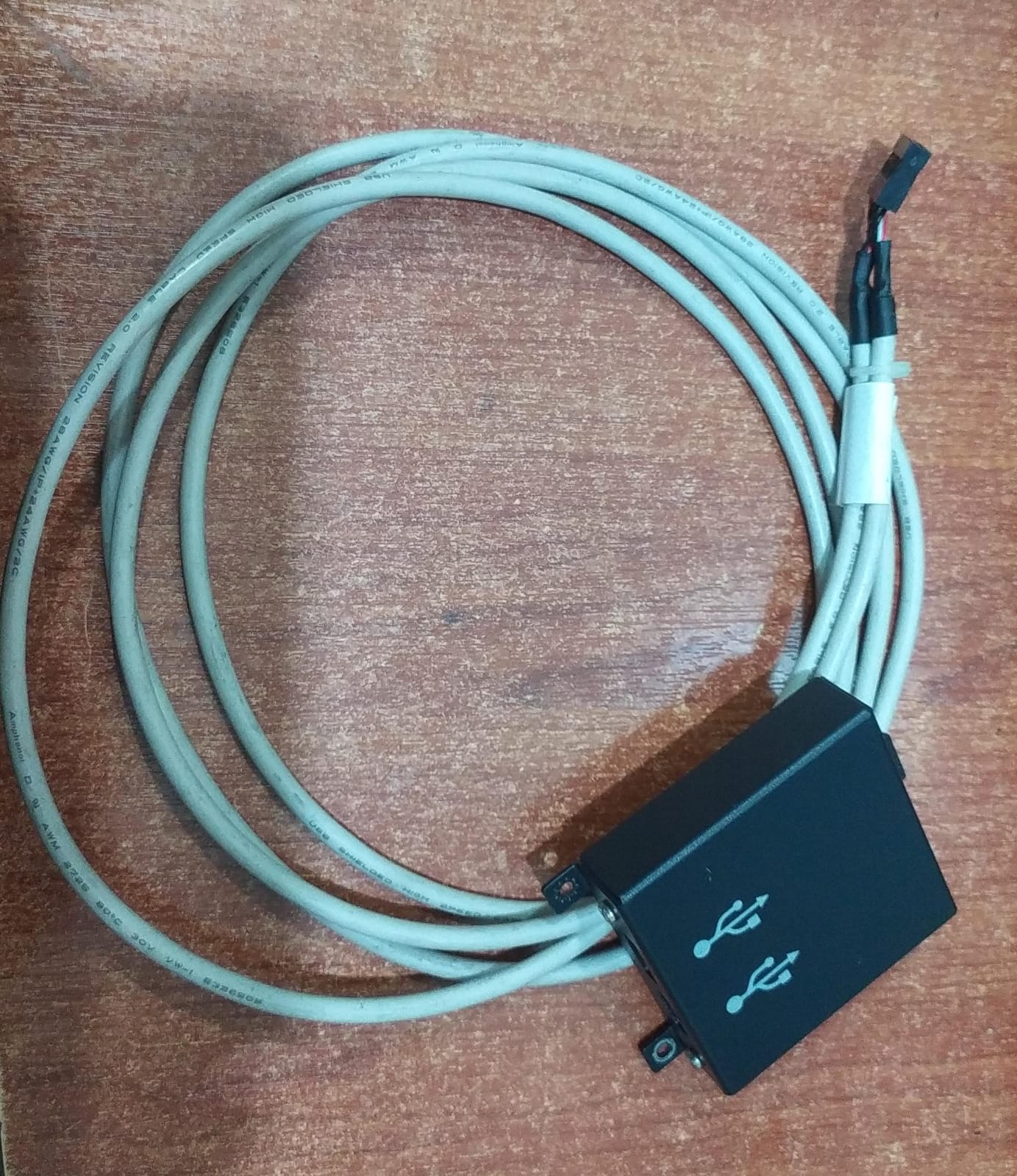 Módulo USB 2.0 Doble – Panel Frontal de Gabinete – Cable Conector Interno 9 Pines