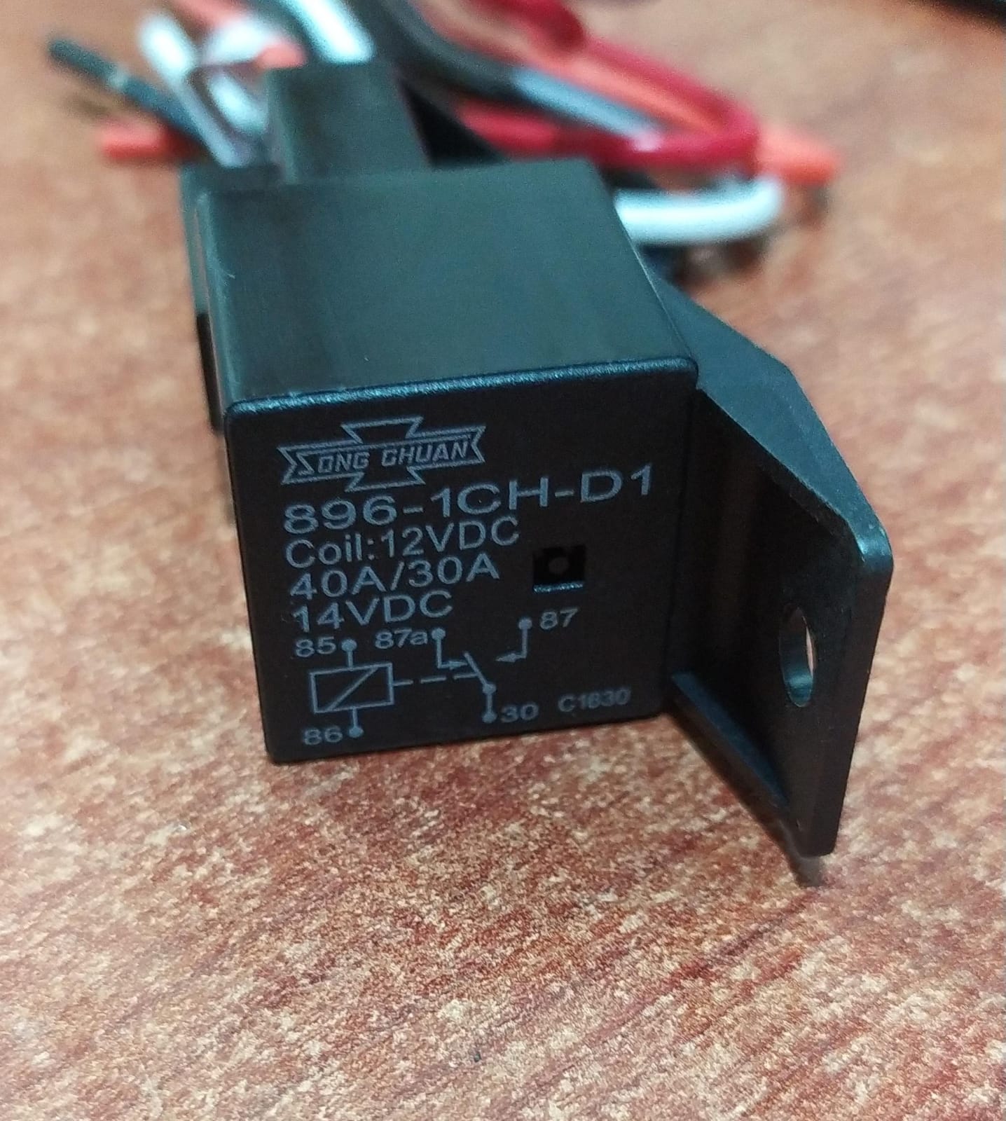 Relé Automotriz Song Ghuan 896-1CH-D1 con Arnés de 4 Cables AWG14 / para Sistemas Eléctricos - Image 3