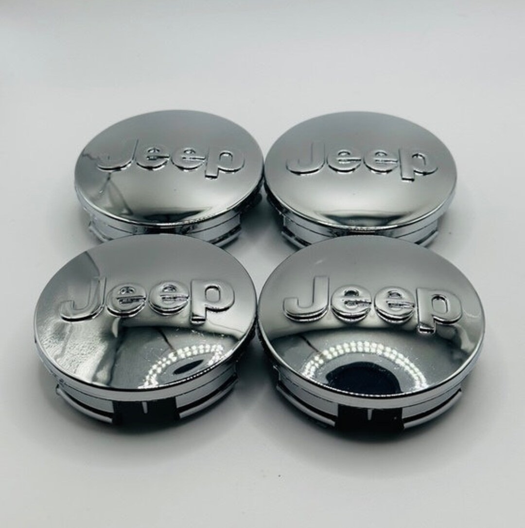 Kit 4 Tapacubos Cromados Mopar 1LB77SZ0AC 63 mm (Grand Cherokee • Wrangler • Compass • Patriot)