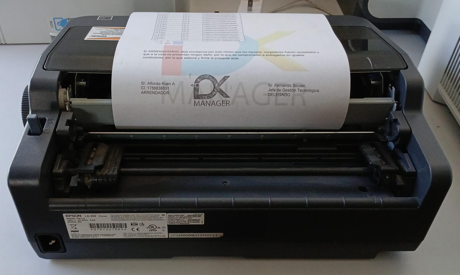IMPRESORA EPSON LX‑350 (MATRICIAL 9 PINES) SEMINUEVA IDEAL PARA FORMAS CONTINUAS - Image 3