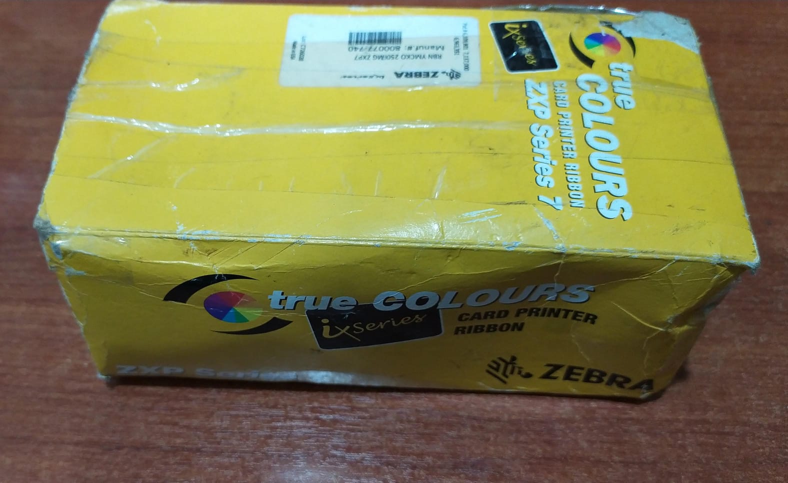 Ribbon Zebra YMCKO 250 (ZXP Series 7, Código 800077-740) – Usado en Perfecto Estado