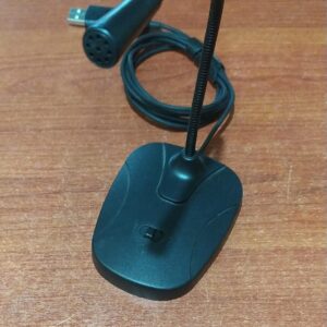 Micrófono USB Flexible de Escritorio con Interruptor ON/OFF Plug and Play para PC y Laptop