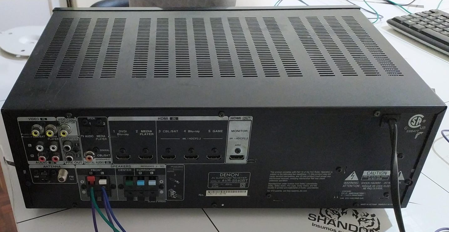 (AMPLIFICADOR AV) Denon AVR-S540BT (5.2 canales, Bluetooth, 4K Pass-Through) Ideal cine en casa - Image 2