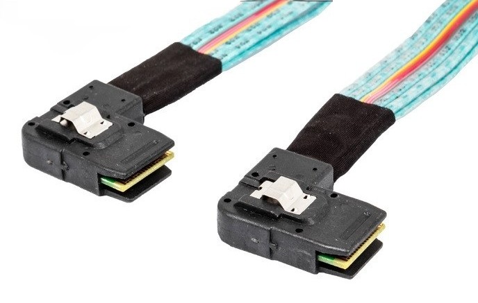 Cable Mini‑SAS HP 667875‑001 / 6017B0310903 – HP ProLiant DL360p Gen8 – 64 cm SFF‑8087 Angular - Image 2