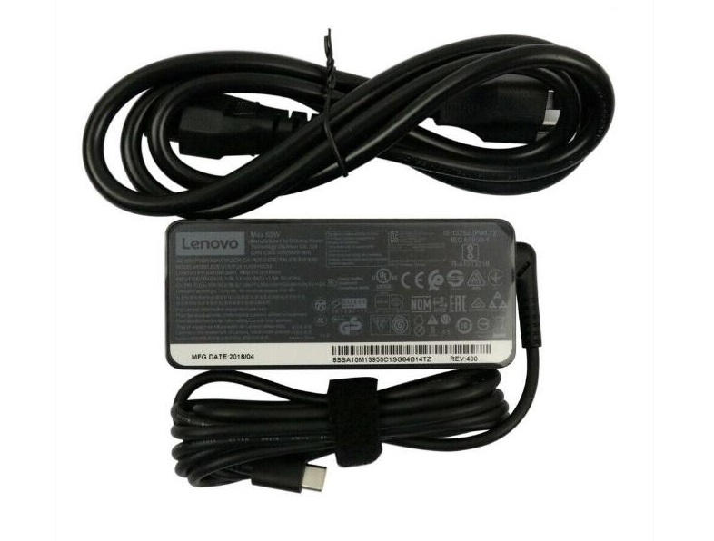 Adaptador de poder Lenovo ADLX65YCC3A 65W USB-C (compatible ThinkPad/IdeaPad/Yoga con USB-C)
