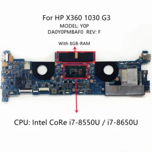 Placa Madre HP EliteBook x360 1030 G3 DA0Y0PMBAF0 REV F  L31867‑601 i7‑8650U 8ª Gen
