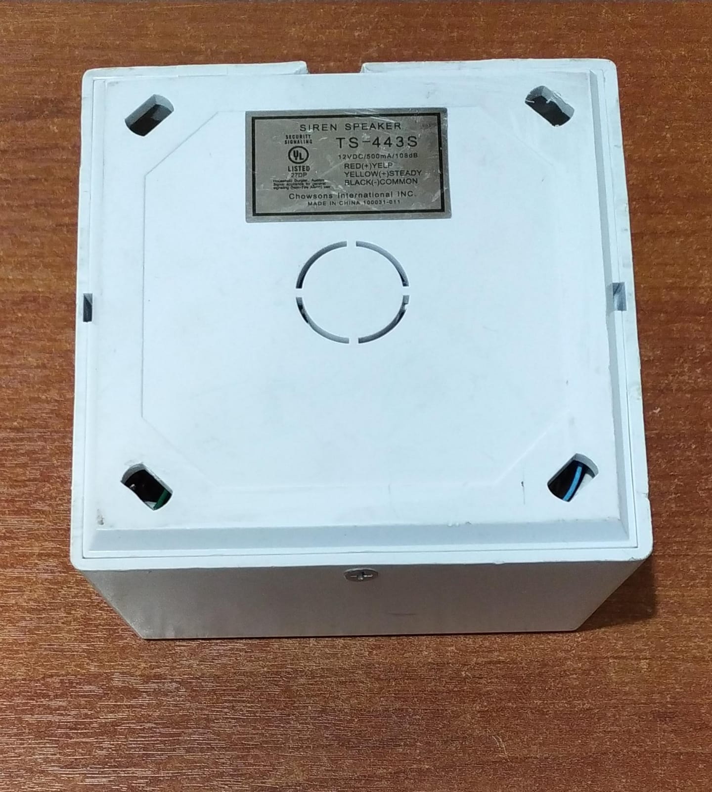 Sirena o Alarma de seguridad DSC TS-443S 12V 500 mA doble tono usada - Image 2