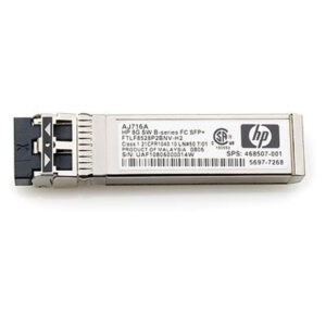 Transceptor HP / HPE AJ716A 8G SFP+ Canal de Fibra de Onda Corta (SPS 468507‑001) — seminuevo