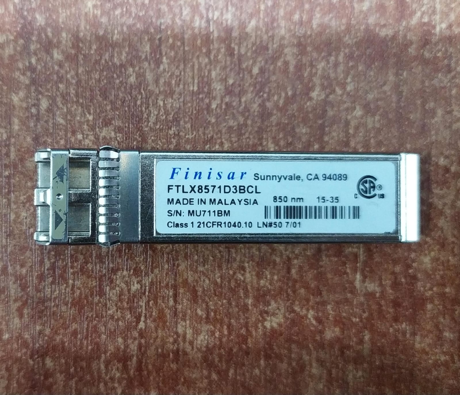 (Transceptor Óptico) Finisar FTLX8571D3BCL 10G SFP+ 850 nm – Seminuevo de Alta Calidad - Image 2