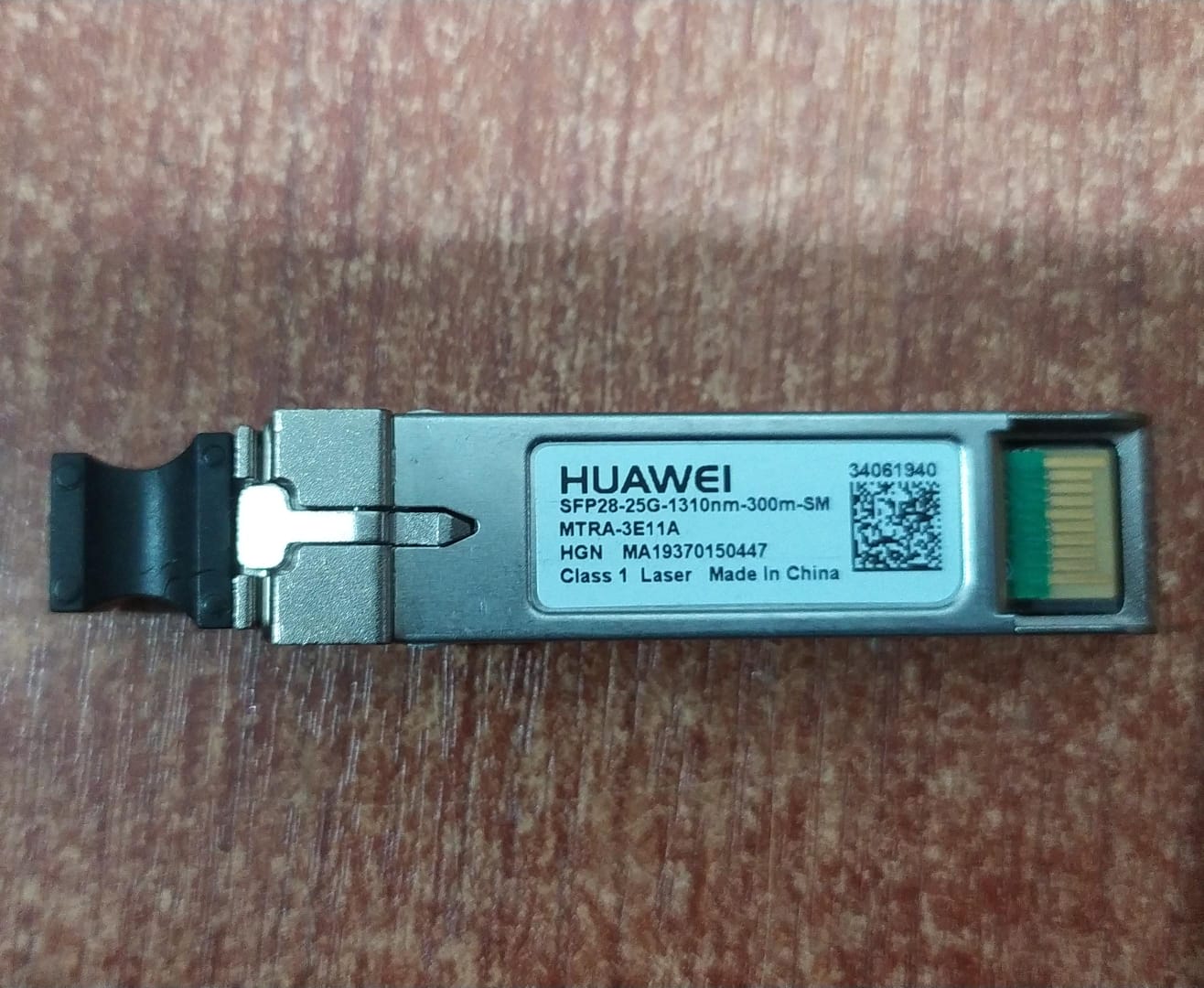 Módulo SFP28 25G Huawei 1310 nm 300 m SM — Modelo 34061940 / MTRA‑3E11A (Clase 1 Laser) — Seminuevo - Image 2
