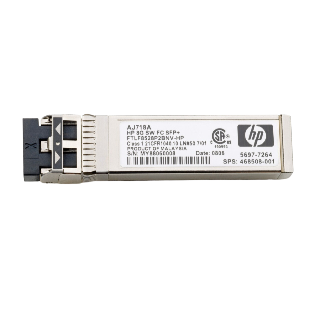 Transceptor HPE AJ718A 8G FC SFP+ (850 nm) – Seminuevo – SPS 468508‑002