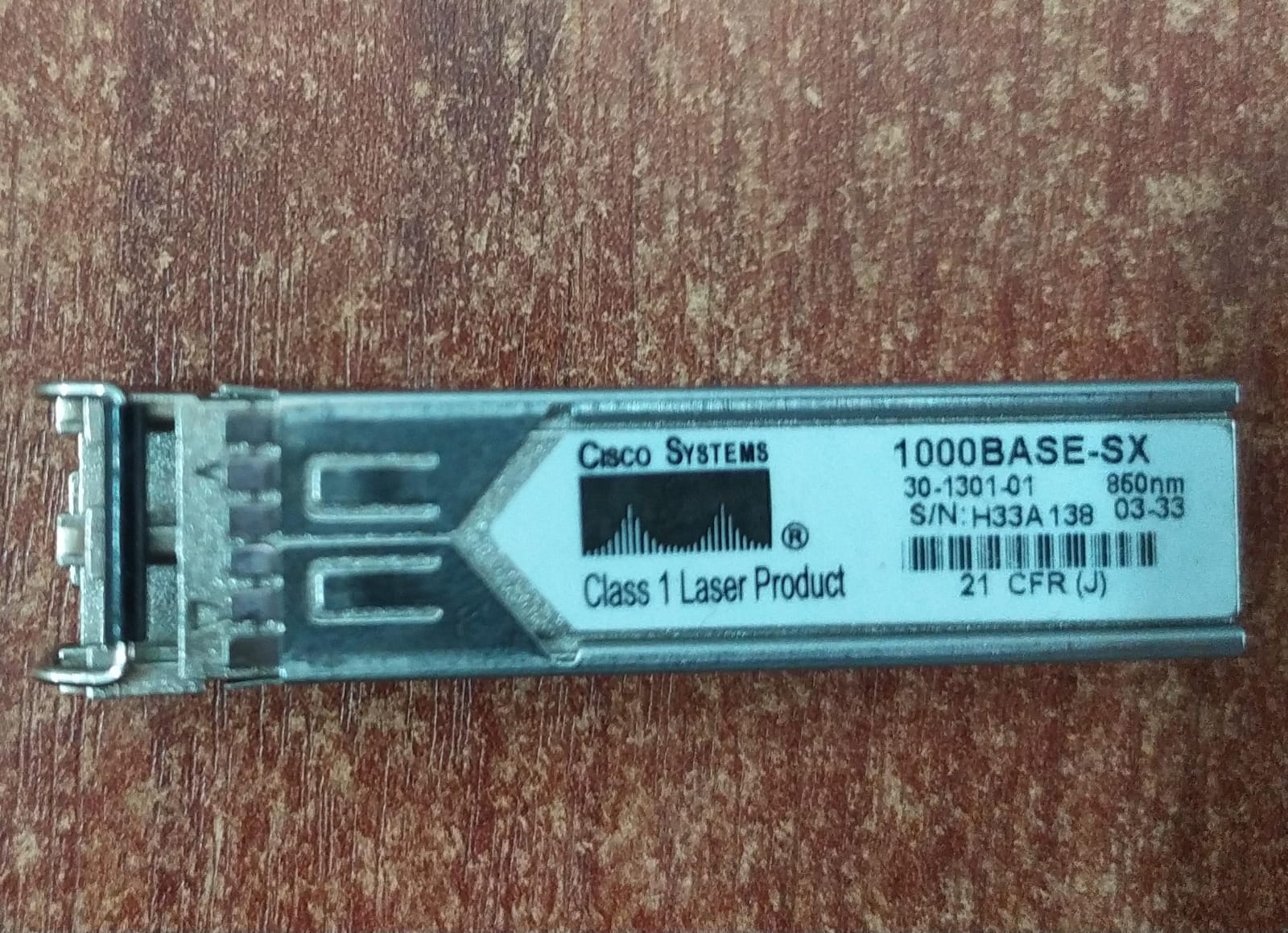 SFP Cisco 1000BASE‑SX 30‑1301‑01 Clase 1 Láser – módulo óptico fibra multimodo