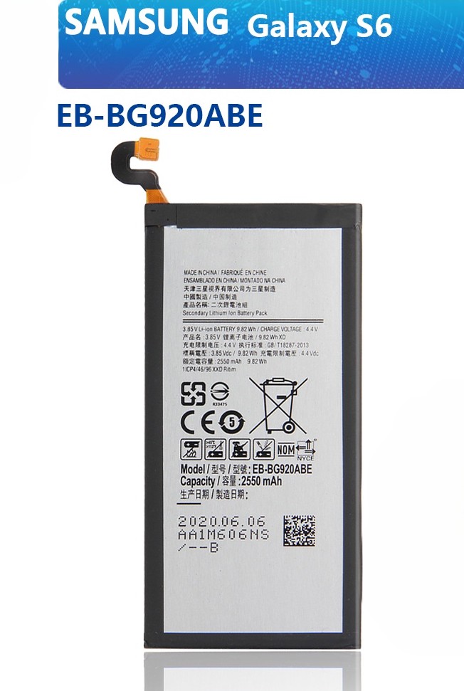 Batería Samsung EB‑BG920ABE seminueva (sin flex) – para repuesto Galaxy S6 - Image 2